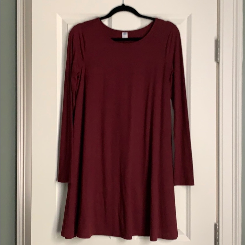 Maroon old navy swing dress
